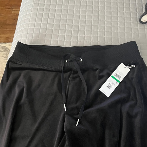 Calvin Klein Black velvet zipper hoodie and pant set - Picture 9 of 15